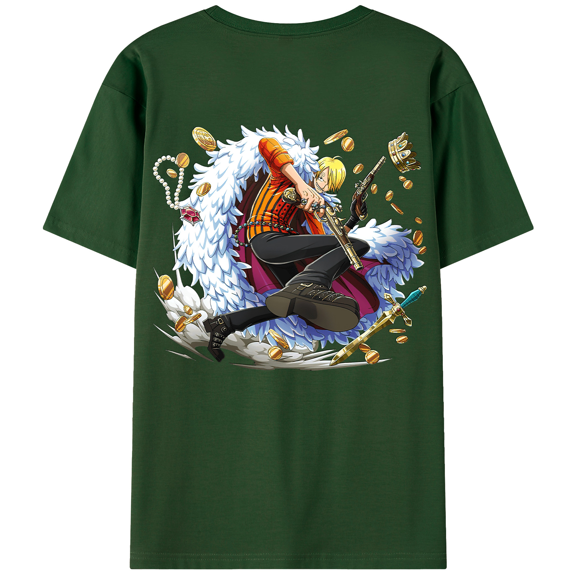 ワンピース サンジ ONE PIECE Sanji 綿100％半袖Tシャツ（背面プリント）